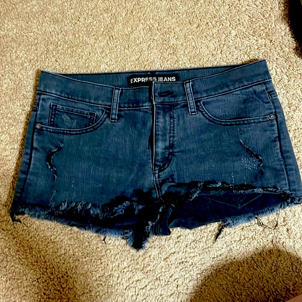 Black Express jean shorts